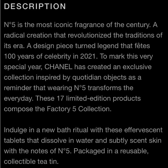 SOLD EBay /// Chanel Factory 5 Anniversary Limited edition - Picture 8 of 9